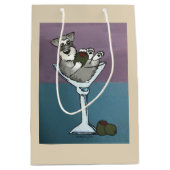 Schnauzer Martini Gift Bag Medium Cadeauzakje (Voorkant)