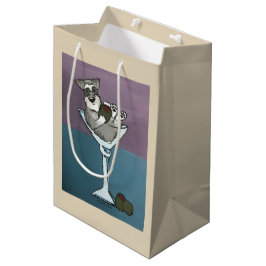 Schnauzer Martini Gift Bag Medium Cadeauzakje