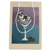 Schnauzer Martini Gift Bag Medium Cadeauzakje (Achterkant)