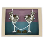Schnauzer Martini verdubbelt de Trouble Gift Bag Large Cadeautasje (Voorkant)