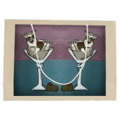 Schnauzer Martini verdubbelt de Trouble Gift Bag Large Cadeautasje (Achterkant)