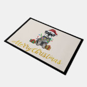 Schnauzer Merry Christmas Door Mat (Schuin)