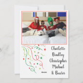 Schnauzer Merry Kerstmis Feestdagenkaart (Achterkant)