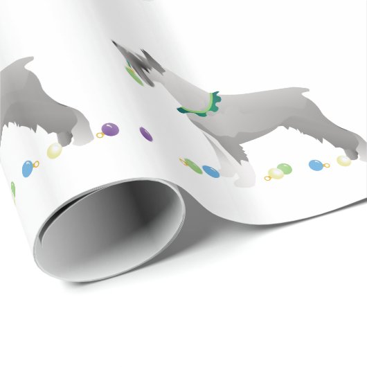 Schnauzer Merry-kerstontwerp Cadeaupapier (Rol Hoek)