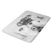 Schnauzer met camera badmat (Gekanteld)