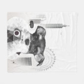 Schnauzer met camera fleece deken (Voorkant (Horizontaal))