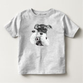 Schnauzer met camera kinder shirts (Voorkant)