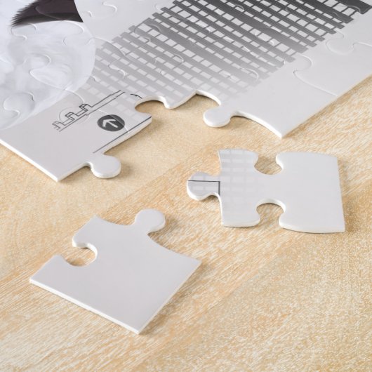 Schnauzer met camera legpuzzel (Zijkant)