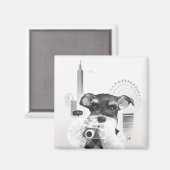 Schnauzer met camera magneet (Voorkant / Achterkant)