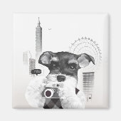 Schnauzer met camera magneet (Voorkant)