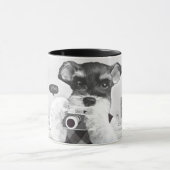 Schnauzer met camera mok (Midden)