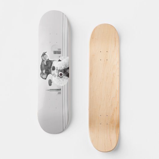 Schnauzer met camera persoonlijk skateboard (Voorkant)