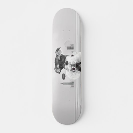 Schnauzer met camera persoonlijk skateboard (Voorkant)