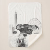 Schnauzer met camera sherpa deken (Voorkant)