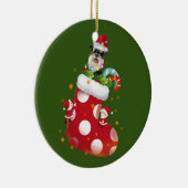 Schnauzer met contactdoos keramisch ornament (Rechts)