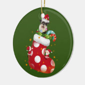 Schnauzer met contactdoos keramisch ornament (Links)