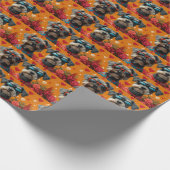 Schnauzer met Hart Rozen Valentijnsdag Cadeaupapier (Hoek)