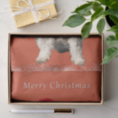 Schnauzer met kerstpet tissuepapier (Geschenk)