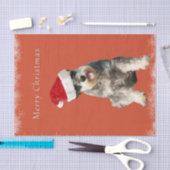 Schnauzer met kerstpet tissuepapier (Craft)