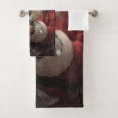 Schnauzer met Sinterklaas Feestelijke Kerstmis Bad Handdoek (Insitu)