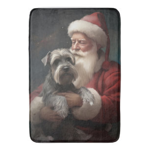 Schnauzer met Sinterklaas Festive Kerstmis Badmat