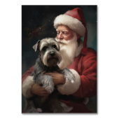 Schnauzer met Sinterklaas Festive Kerstmis Kaart (Achterkant)