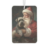 Schnauzer met Sinterklaas Festive Kerstmis Luchtverfrisser (Achterkant)