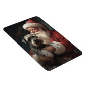 Schnauzer met Sinterklaas Festive Kerstmis Magneet (Rechterzijde)