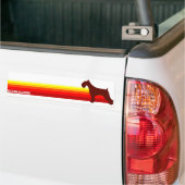 Schnauzer Met Strepen Bumpersticker (Op Truck)