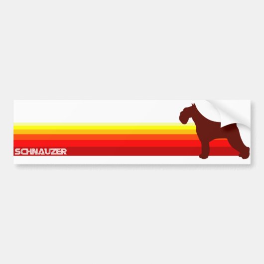 Schnauzer Met Strepen Bumpersticker (Voorkant)