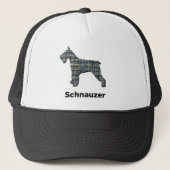 Schnauzer Mini Standard Giant Dog Silhouette Grid Trucker Pet (Voorkant)