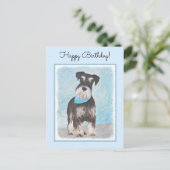 Schnauzer (Miniature) Painting - Cute Original Dog Briefkaart (Staand voorkant)