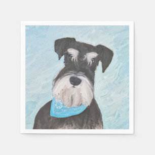 Schnauzer (miniatuur) schilderen - Stomme oorspron Servet
