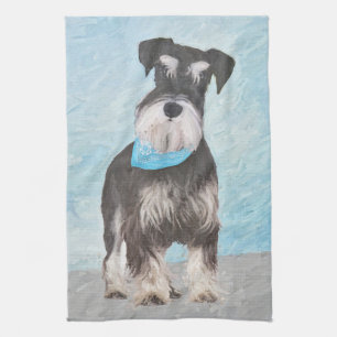 Schnauzer (miniatuur) schilderen - Stomme oorspron Theedoek