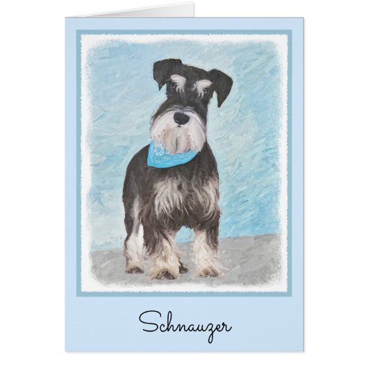 Schnauzer (miniatuur) schilderen - Stomme originel (Voorkant)