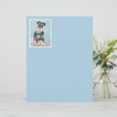 Schnauzer (miniatuur) schilderen - Stomme originel (Staand voorkant)