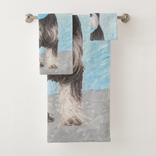Schnauzer (miniatuur) schilderen - Stomme originel Bad Handdoek (Insitu)
