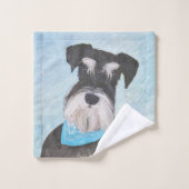 Schnauzer (miniatuur) schilderen - Stomme originel Bad Handdoek (Wasdoekje)
