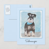 Schnauzer (miniatuur) schilderen - Stomme originel Briefkaart (Voorkant / Achterkant)
