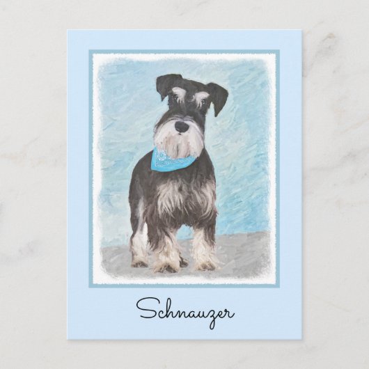 Schnauzer (miniatuur) schilderen - Stomme originel Briefkaart (Voorkant)