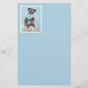 Schnauzer (miniatuur) schilderen - Stomme originel Briefpapier