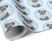 Schnauzer (miniatuur) schilderen - Stomme originel Cadeaupapier (Rol Hoek)