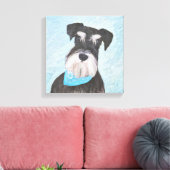 Schnauzer (miniatuur) schilderen - Stomme originel Canvas Afdruk (Insitu (Woonkamer))