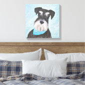 Schnauzer (miniatuur) schilderen - Stomme originel Canvas Afdruk (Insitu (Slaapkamer))