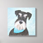 Schnauzer (miniatuur) schilderen - Stomme originel Canvas Afdruk (Voorkant)
