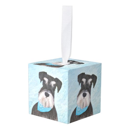 Schnauzer (miniatuur) schilderen - Stomme originel Decoratie (Voorkant hoekig)