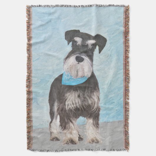 Schnauzer (miniatuur) schilderen - Stomme originel Deken (Voorkant Verticaal)