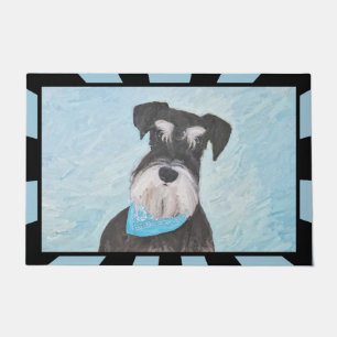 Schnauzer (miniatuur) schilderen - Stomme originel Deurmat