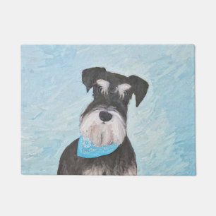 Schnauzer (miniatuur) schilderen - Stomme originel Deurmat