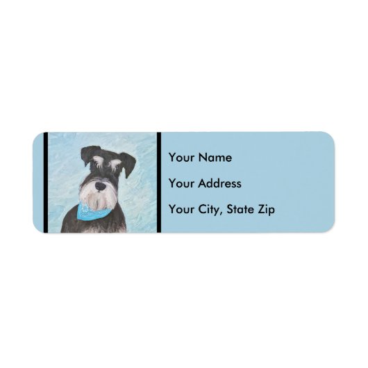 Schnauzer (miniatuur) schilderen - Stomme originel Etiket (Voorkant)